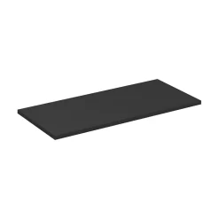 Meublorama Plan vasque noir SAVIA 120 cm Plateau de 120 cm pour meuble sous vasque* Plan Double Vasque
