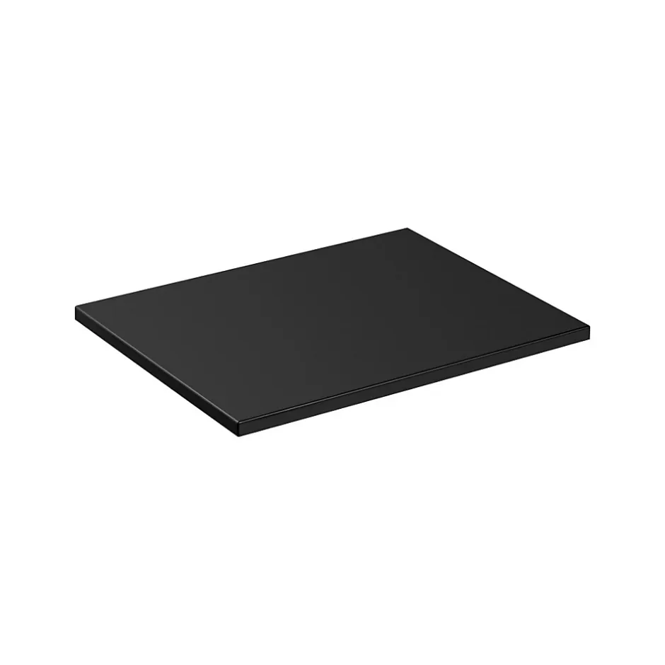 Meublorama Plan vasque NOXERA 60 cm Noir mat Pour vasque à poser Finition MDF et PVC