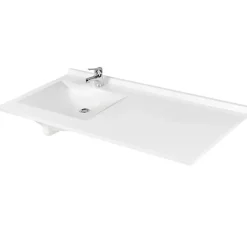 Cuisibane Plan vasque RESIPLAN - 124 cm avec vasque déportée à gauche* Plan Simple Vasque