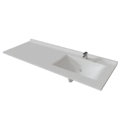 Cuisibane Plan vasque RESIPLAN - 151 cm avec vasque déportée à droite