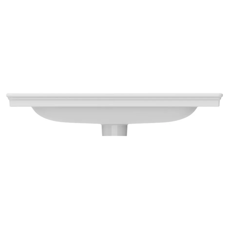 GoodHome Plan vasque simple blanc en céramique l.60 cm, Endell* Plan Simple Vasque