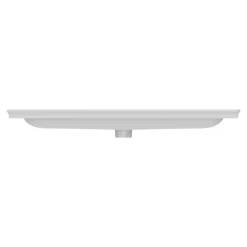 GoodHome Plan vasque simple blanc en céramique l.100 cm, Endell