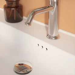 GoodHome Plan vasque simple blanc en céramique l.100 cm, Endell