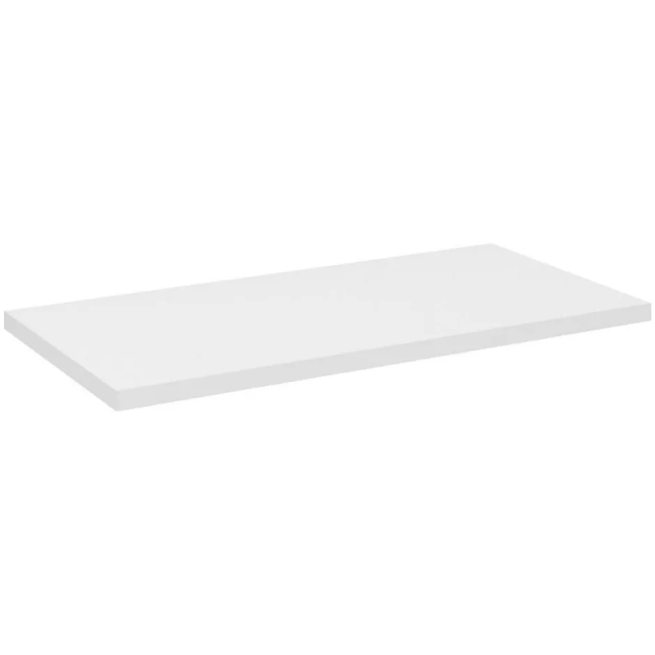 Meublorama Plan vasque VANO Blanc alpin L80 x P40 x H2 cm Elégance à poser en MDF mat* Plan Double Vasque