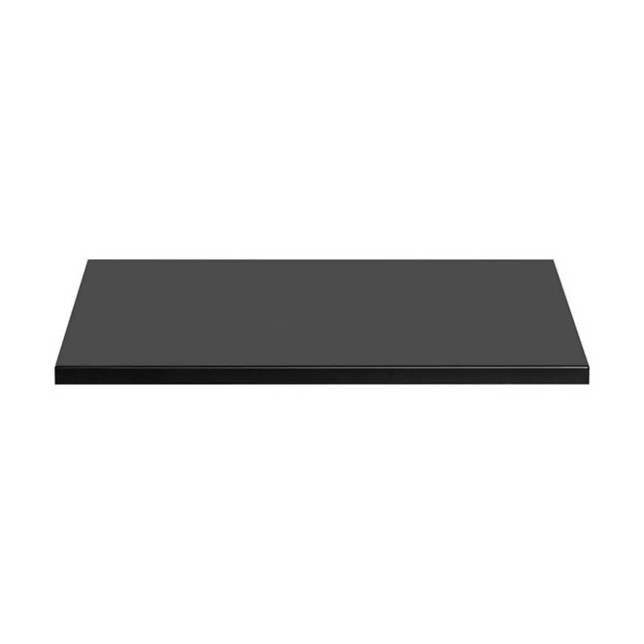 Meublorama Plan vasque VANTA 60 cm noir Plateau compact pour meuble sous vasque* Plan Double Vasque