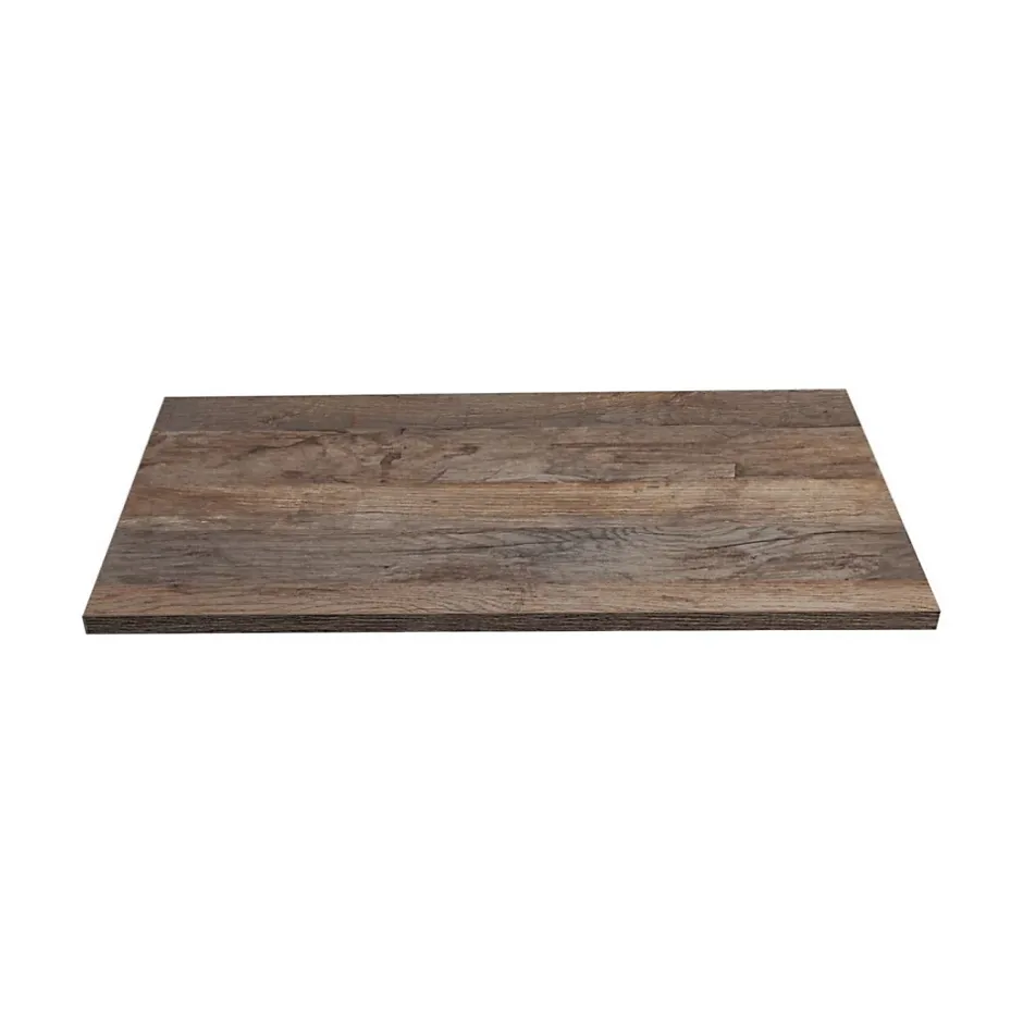 Meublorama Plan vasque VANTA chene foncé 80 cm Tablette de salle de bain