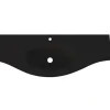 Plan vasque verre noir mat version centre l.138 cm, Vague