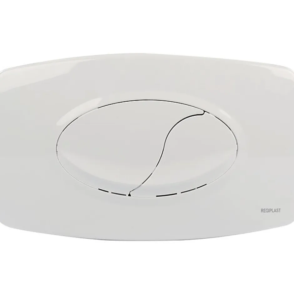 Regiplast Plaque de commande - OLli - blanche - Double débit 3/6 L