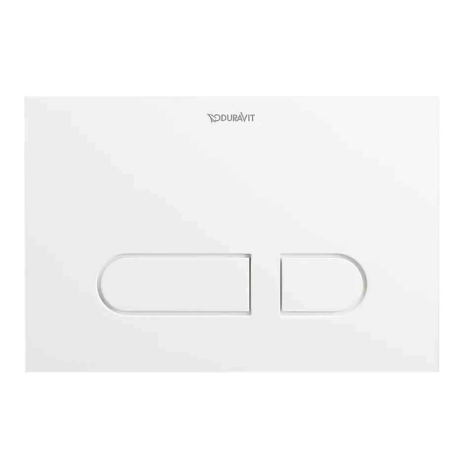 Duravit Plaque de commande et de déclenchement de chasse pour WC et toilettes - Blanc - 21,7x1x14,7cm (LxPxH) - DuraSystem* Wc Suspendu