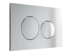 Vente-unique Plaque de commande pour WC avec double touche - Chrome - OPULUS* Chasse D'Eau