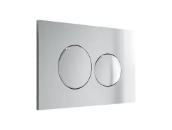 Vente-unique Plaque de commande pour WC avec double touche - Chrome - OPULUS* Chasse D'Eau