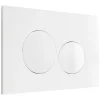 Vente-unique Plaque de commande pour WC avec double touche - Blanche - OPULUS* Chasse D'Eau