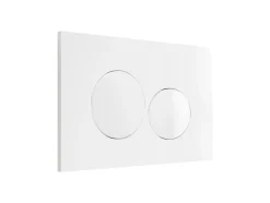 Vente-unique Plaque de commande pour WC avec double touche - Blanche - OPULUS* Chasse D'Eau