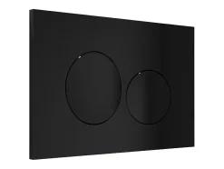 Vente-unique Plaque de commande pour WC avec double touche - Noir - OPULUS