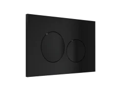 Vente-unique Plaque de commande pour WC avec double touche - Noir - OPULUS