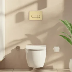 Vitra Plaque de commande Root Round Or brossé* Wc Suspendu