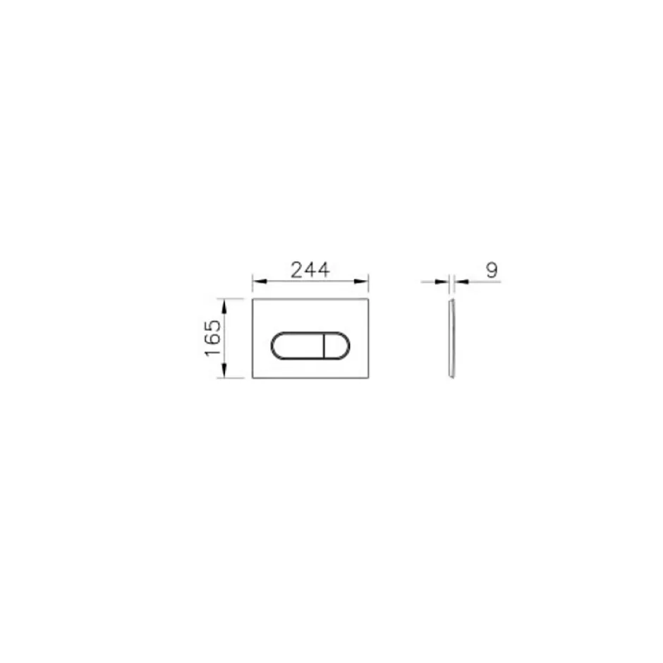 Vitra Plaque de commande Root Round Or brossé* Wc Suspendu