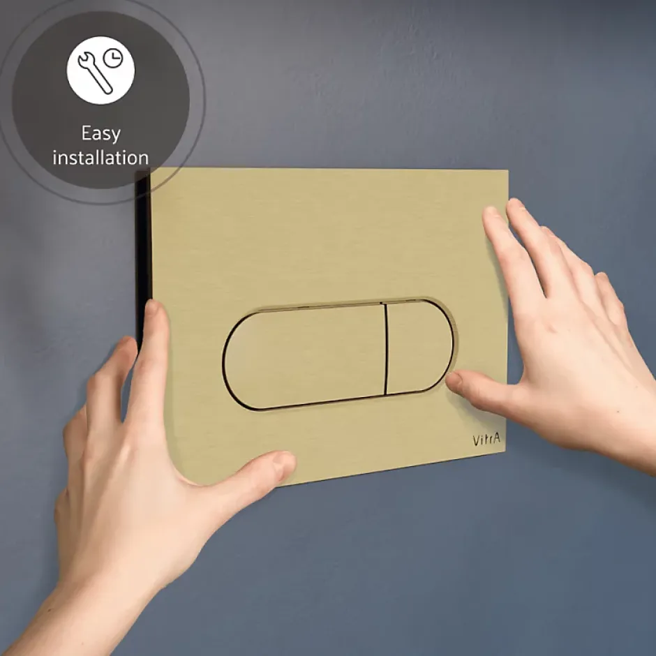 Vitra Plaque de commande Root Round Or brossé* Wc Suspendu
