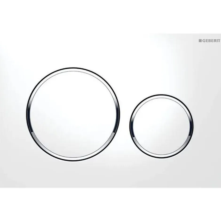 Geberit Plaque de commande WC Sigma20 double touche: blanc, chromé brillant* Wc Suspendu