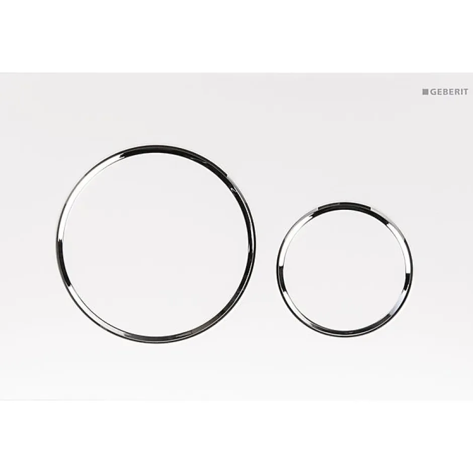 Geberit Plaque de commande WC Sigma20 double touche: blanc, chromé brillant* Wc Suspendu