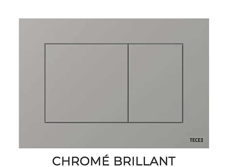 Tece Plaque de commande WC série NOW - Couleur : CHROME BRILLANT