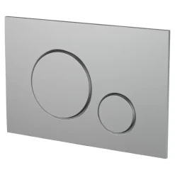 GoodHome Plaque de déclenchement WC double touche chrome mat