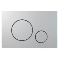 GoodHome Plaque de déclenchement WC double touche chrome mat