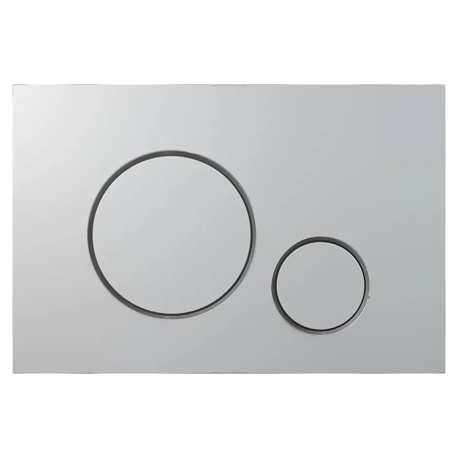 GoodHome Plaque de déclenchement WC double touche chrome mat