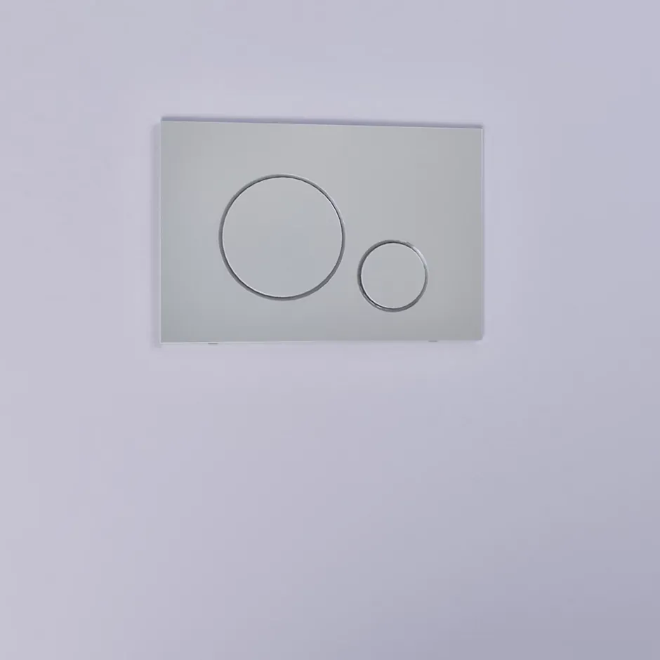 GoodHome Plaque de déclenchement WC double touche chrome mat