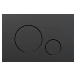 GoodHome Plaque de déclenchement WC double touche noir mat