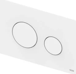 Tece Plaque de déclenchement WC loop double touche - Plaque de déclenchement WC blanche - Plastique* Wc Suspendu