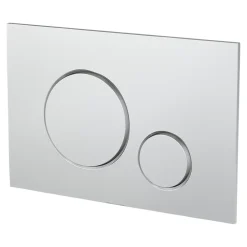 GoodHome Plaque de déclenchement WC double touche chromée* Wc Suspendu