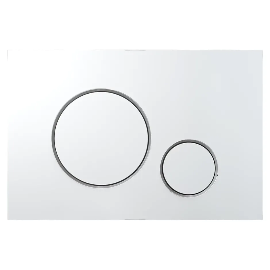 GoodHome Plaque de déclenchement WC double touche chromée* Wc Suspendu