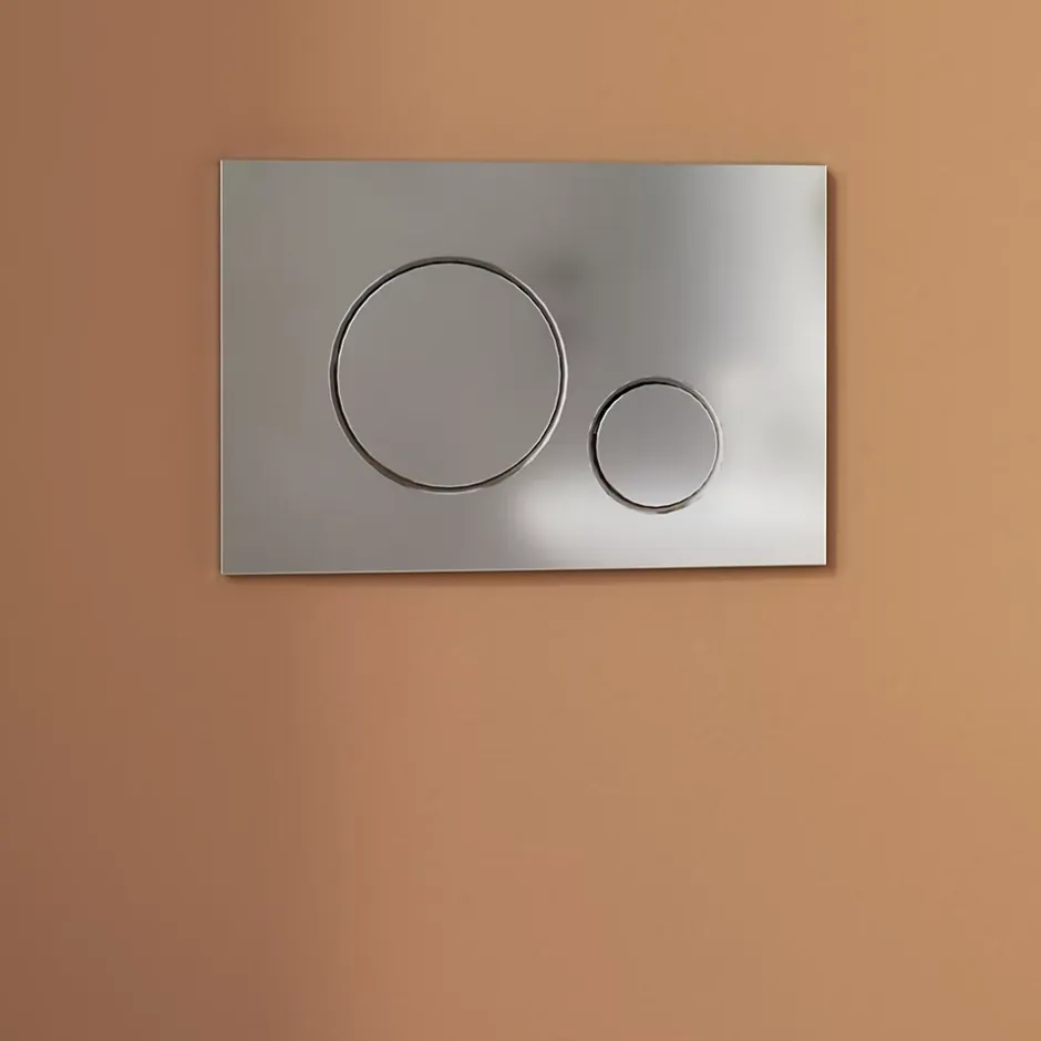 GoodHome Plaque de déclenchement WC double touche chromée* Wc Suspendu