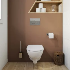 GoodHome Plaque de déclenchement WC double touche chromée* Wc Suspendu