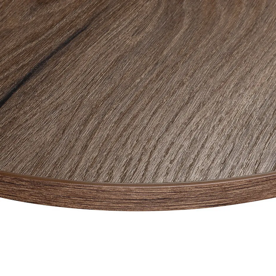 KOLM Plateau laminé chêne chocolat rond, diamètre 90 cm, pour bureau, table, table basse* Plan De Travail Buanderie