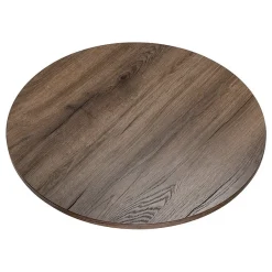 KOLM Plateau laminé chêne chocolat rond, diamètre 90 cm, pour bureau, table, table basse* Plan De Travail Buanderie