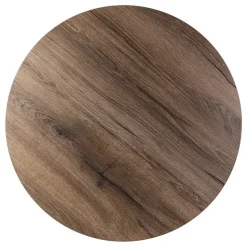 KOLM Plateau laminé chêne chocolat rond, diamètre 90 cm, pour bureau, table, table basse* Plan De Travail Buanderie