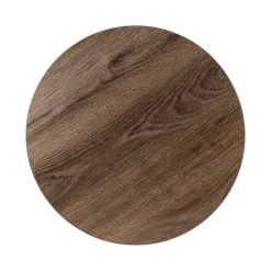 KOLM Plateau laminé chêne chocolat rond, diamètre 50 cm, pour bureau, table, table basse