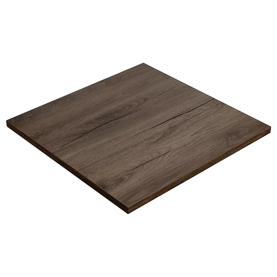 KOLM Plateau laminé chêne chocolat 90 x 90 cm pour bureau, table, table basse* Plan De Travail Buanderie