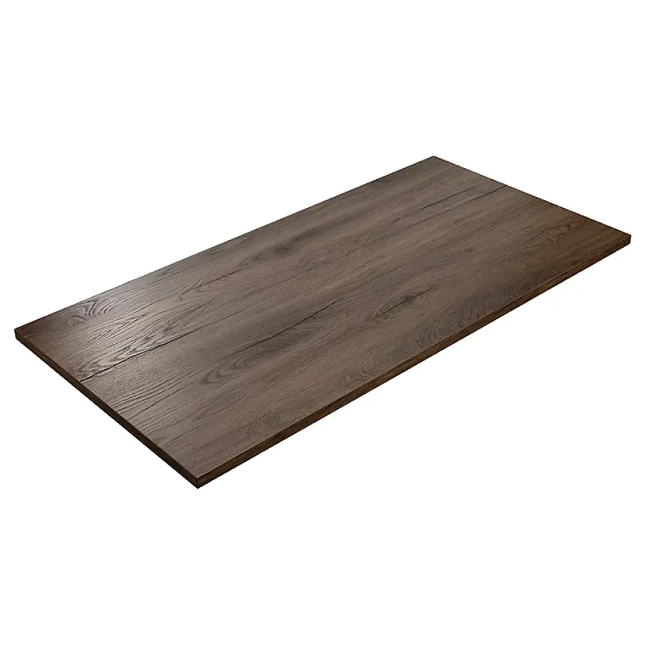 KOLM Plateau laminé chêne chocolat 138 x 68 cm pour bureau, table, table basse* Plan De Travail Buanderie