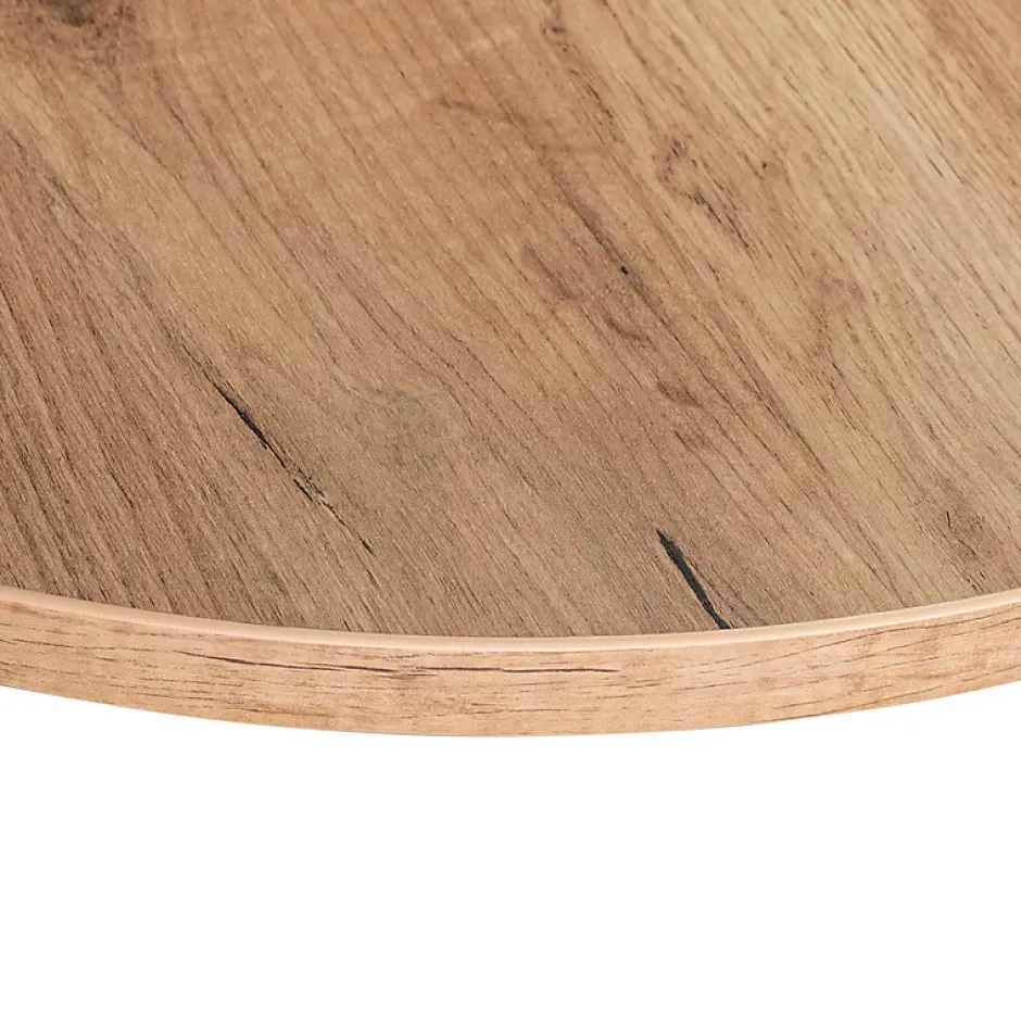 KOLM Plateau laminé chêne craft rond, diamètre 50 cm, pour bureau, table, table basse
