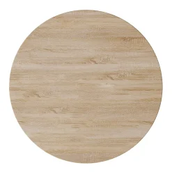 KOLM Plateau laminé chêne sonoma rond, diamètre 68 cm, pour bureau, table, table basse