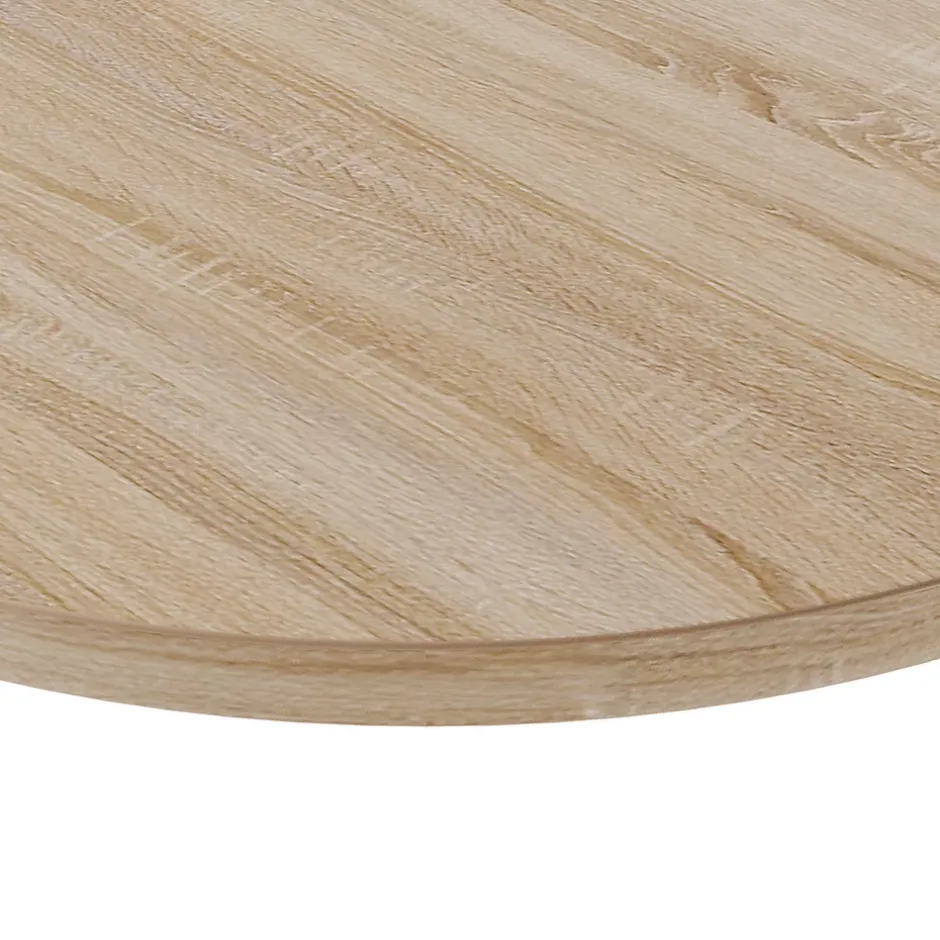 KOLM Plateau laminé chêne sonoma rond, diamètre 90 cm, pour bureau, table, table basse