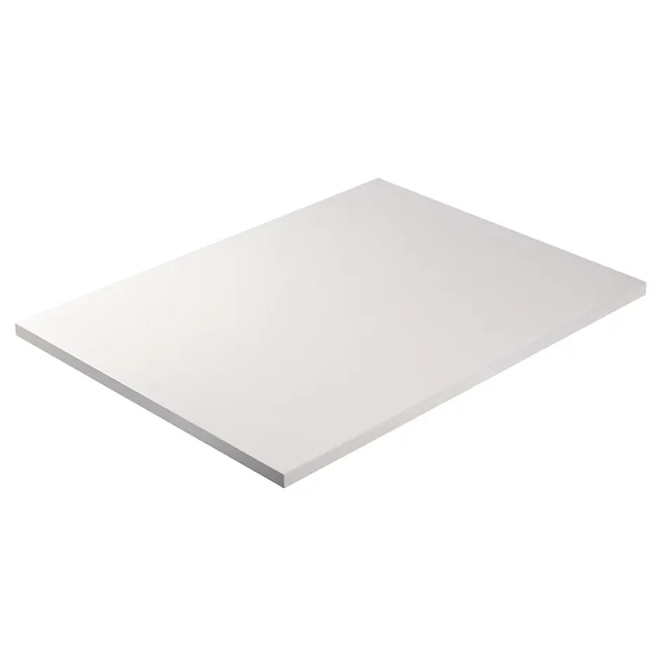 KOLM Plateau laminé gris 138 x 80 cm pour bureau, table, table basse