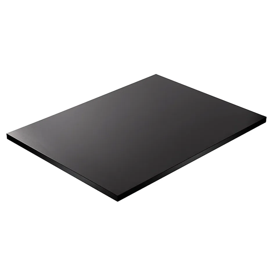 KOLM Plateau laminé noir 120 x 80 cm pour bureau, table, table basse