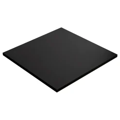 KOLM Plateau laminé noir 68 x 68 cm pour bureau, table, table basse