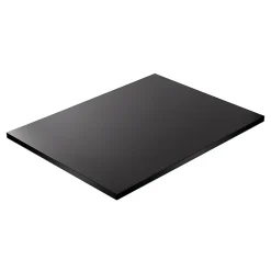 KOLM Plateau laminé noir 120 x 60 cm pour bureau, table, table basse