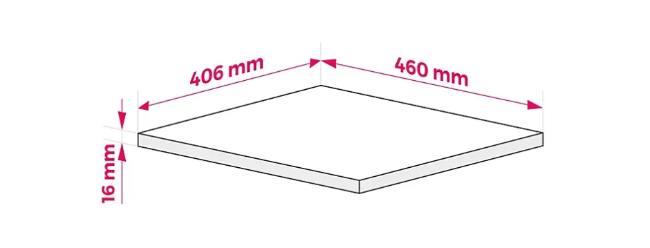 3xE Living Plateau pour armoire de salle de bain, couleur: Chêne Craft, dimensions: 40 x 45 x 1,6 cm* Plan De Travail Salle De Bains