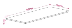 3xE Living Plateau pour armoire de salle de bain, couleur: Cachemire, dimensions: 100 x 45 x 1,6 cm* Plan De Travail Salle De Bains